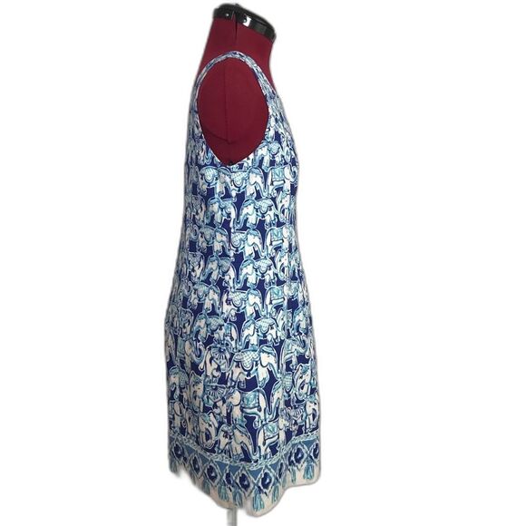 Lilly Pulitzer Cathy Shift Dress Women's Size 4 Bomber Blue Get Trunky - Picture 6 of 15